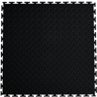 Модульная плитка ПВХ Classic 7 мм, черная