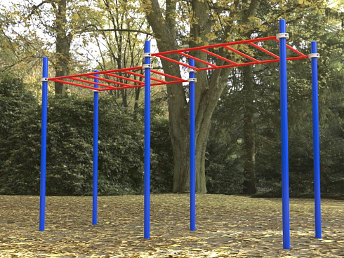 Рукоход двухуровневый для Воркаут SP WRK-02_76mm