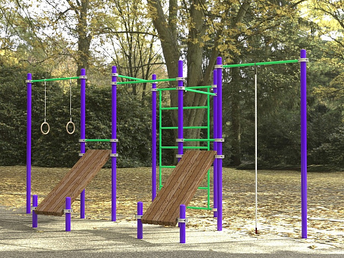 Комплекс тренажеров для Воркаут SP WRK-21_76mm