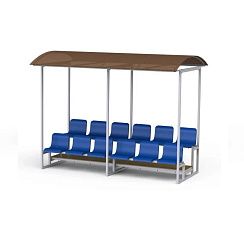 Трибуна на 12 человек с козырьком