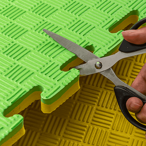 Будо-маты спортивные — 20 мм, жёлтый/зелёный