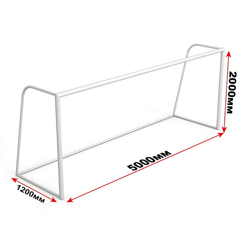 Ворота футбольные юниорские 5х2 м переносные d=89 мм (А104)
