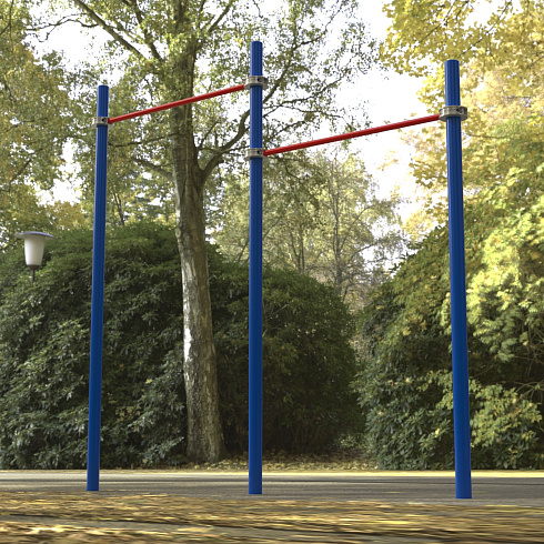 Турник уличный двойной для Воркаут SP WRK-13_76mm