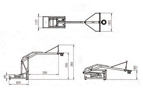 Стойка баскетбольная игровая «ATLET 325 Pro FIBA» (мобильная, складная, вынос шита 3,25 м) (1003)