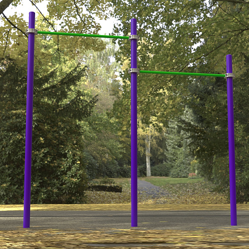 Турник уличный двойной для Воркаут SP WRK-13_76mm