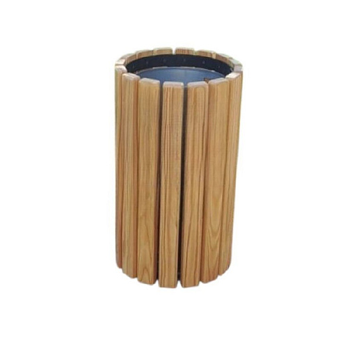 Урна цилиндрическая в деревянной обрешетке лиственница