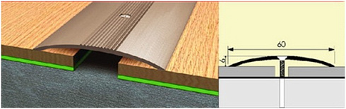 Стык алюминиевый, 60 мм
