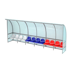 Кабинка для игроков и судей на 12 мест