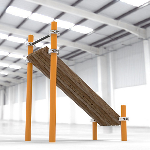 Лавочка Воркаут для пресса с уклоном и перекладиной SP WRK-27E_76mm эконом