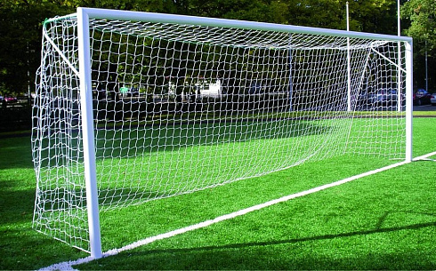 Ворота футбольные 7,32х2,44, стационарные d=89 мм (А163)