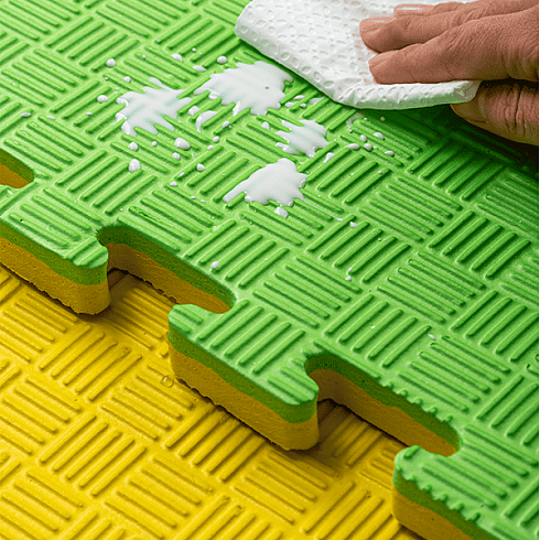 Будо-маты спортивные — 20 мм, жёлтый/зелёный