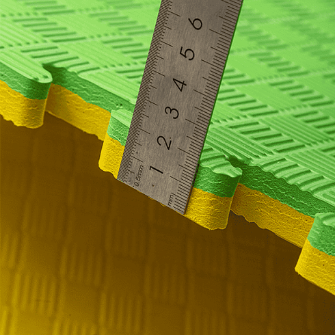 Будо-маты спортивные — 30 мм, жёлтый/зелёный