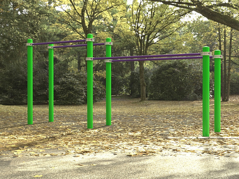 Брусья двойные разновысотные Воркаут SP WRK-09_76mm