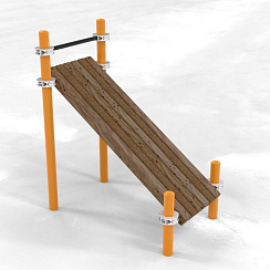 Лавочка Воркаут для пресса с уклоном и перекладиной SP WRK-27E_76mm эконом