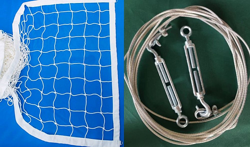 Сетка волейбольная, Д 3,0 мм с комплектом крепежа