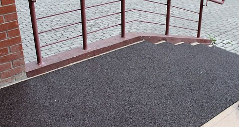 Черный коврик-мат