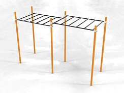 Рукоход двухуровневый для Воркаут SP WRK-02_76mm