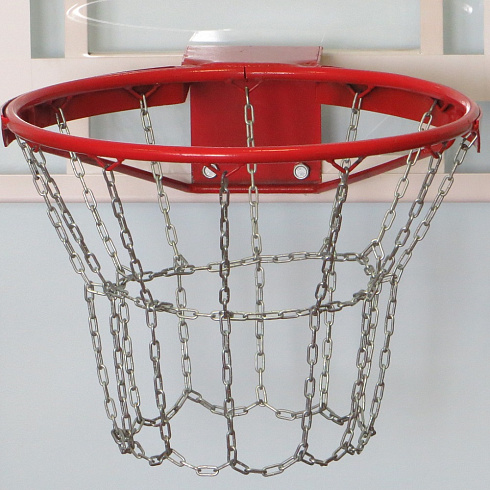 Кольцо баскетбольное антивандальное с сеткой из цепей (А85)