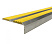 Уголок алюминиевый с двойной резиновой вставкой, 68*23мм
