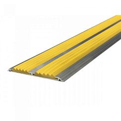 Стык алюминиевый с двойной резиновой вставкой, 70мм